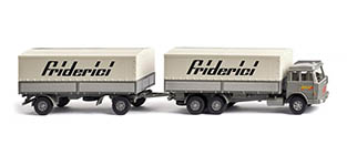 102-047502 - H0 - Pritschenhängerzug (Hanomag Henschel) Friderici